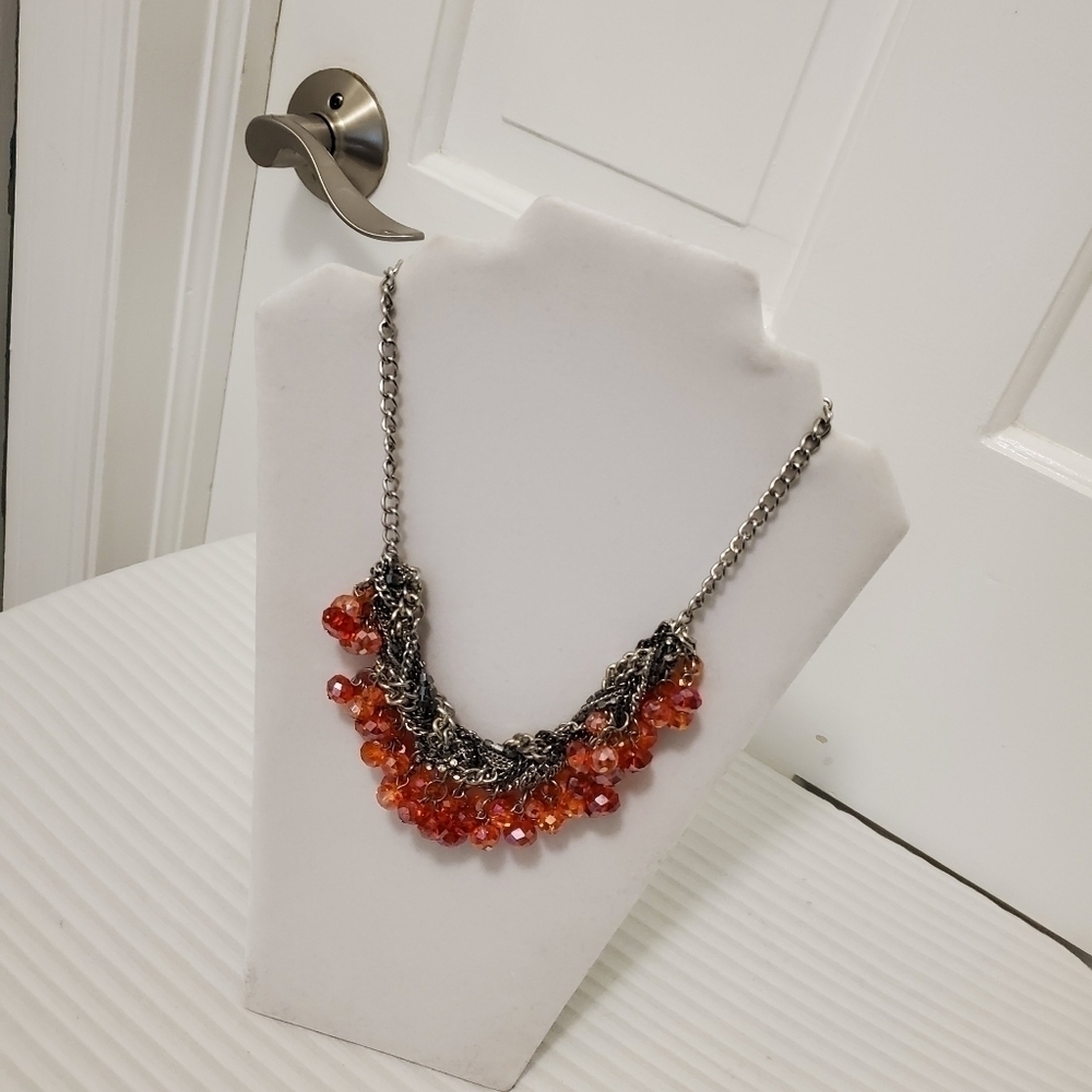 Simply Vera Vera Wang Silvertone and Beaded Necklace